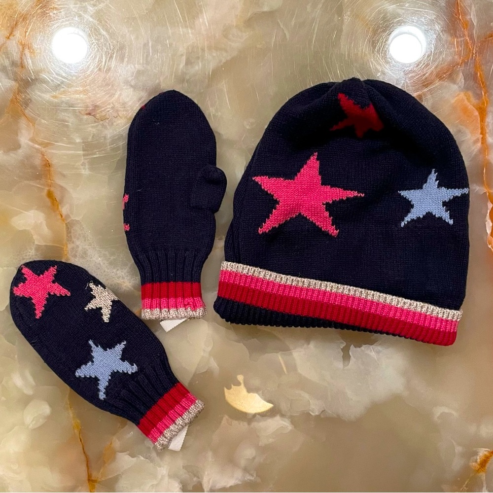 Crewcuts Knit Star Hat & Mitten Set